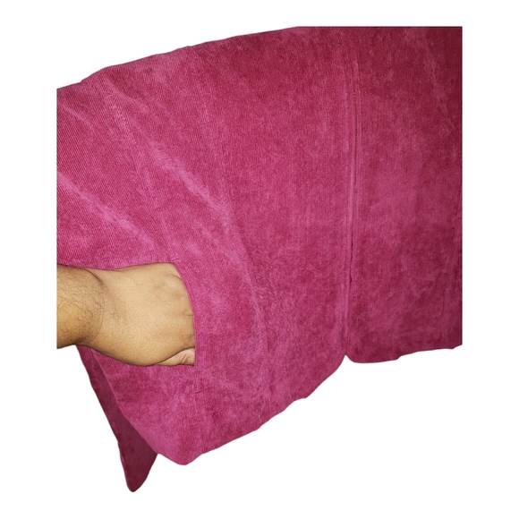 Christopher & Banks Corduroy Jacket womens XL Medium fuchsia zip pockets stretch - Picture 5 of 8